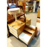 Vintage 1960's dressing table and drawers with stool