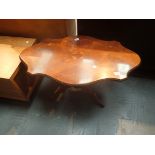 Inlaid shaped occasional table