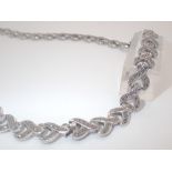 Sterling silver heavy marcasite necklace