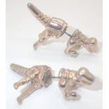 Pair of tyrannosaurus rex earrings