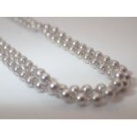 Sterling silver double strand ball chain