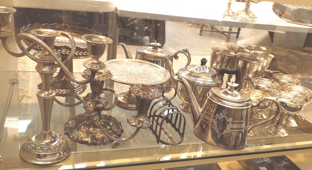 Large quantity of silver plated items in