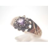 9ct gold amethyst heart shape solitaire