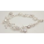 Silver charm bracelet