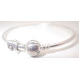 Sterling silver genuine Pandora bangle w