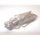 Boxed figure silver fly brooch