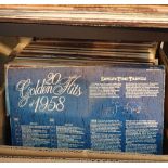 Box of mixed LP records