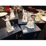 Five Royal Doulton lady figurines,