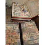 Complete stock postage albums,