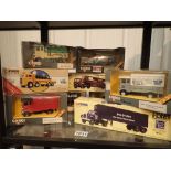 Nine Corgi Classic trucks and vans,