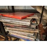 Box of mixed LP records