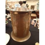 Large Art Nouveau copper coal bucket c1900,