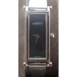 Ladies stainless steel genuine Gucci bangle wristwatch,