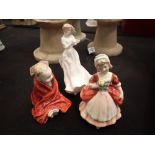 Three Royal Doulton figurines HN3390 Thank You,