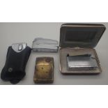 Four vintage lighters including Marlboro Zippo, Ronson Ultraflame,