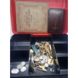 Box of mixed items including cufflinks