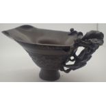 Heavy bronze libation cup,