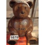 Steiff wooden advertising bear,