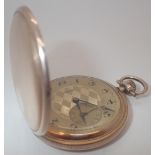 Alpina gold plated full hunter crown wind pocketwatch CONDITION REPORT: Working at