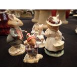 Three Royal Doulton Brambley Hedge figurines ( one second ) and a High Hills item