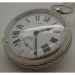 Key wind open face pocket watch,