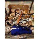 Box of five vintage dolls including Realistic Canada