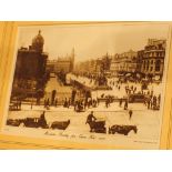 Collection of mixed photographs including Manchester scenes and hunting scene etc