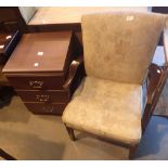 Mahogany framed upholstered arm chair,