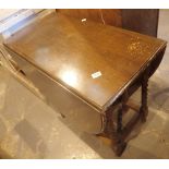 Vintage oak drop leaf dining table,