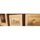 Three Chris Shields signed prints of animals