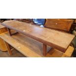 Large teak narrow bench table,
