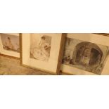 Three Russell Flint framed prints
