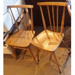 Pair of Ercol stick back dining chairs