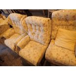 Sherbourne three piece upholstered lounge suite, two seat settee,
