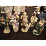 Eight Beswick Country Folk characters