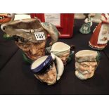 Four Royal Doulton character jugs, three