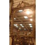 Antique French gilt gesso mirror with th