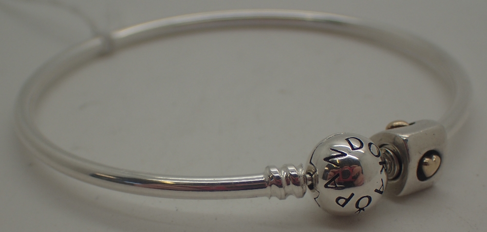 Sterling silver genuine Pandora bangle w