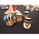 Six Royal Doulton miniature character ju