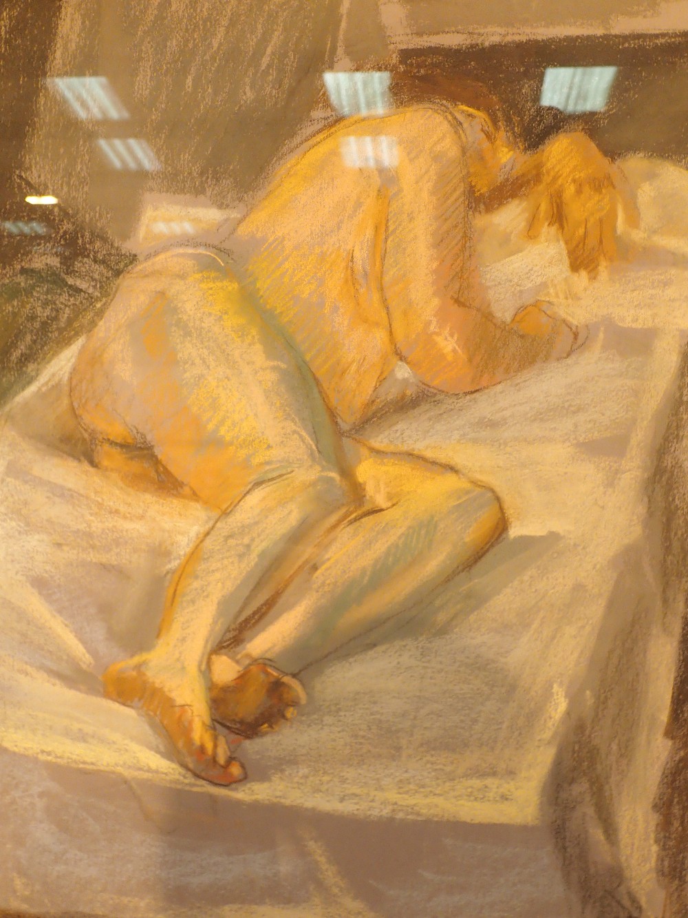 Reclining Figure pastel by Alex Jackson