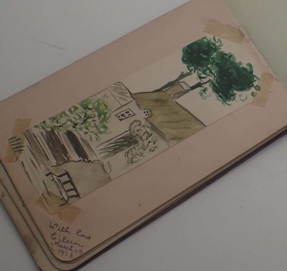 Vintage autograph book with some coloure