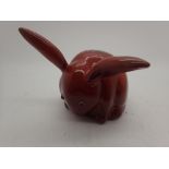 Bernard Moore rabbit, ears reglued, H: 7