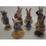 Six Royal Doulton Bunnykins figurines (