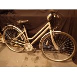 Raleigh Pioneer series ladies silver bicycle