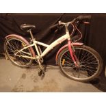 B'twin nature girls pink and white bicycle