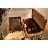 Stratton gold filled cufflinks and tie pin boxed set, Ronson lighter,