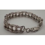 Heavy motorcycle chain 925 silver bracelet,