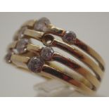 925 silver fancy gold plated ring,