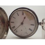 Hallmarked silver full hunter pocket watch,