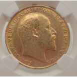 1902 22ct gold double sovereign,